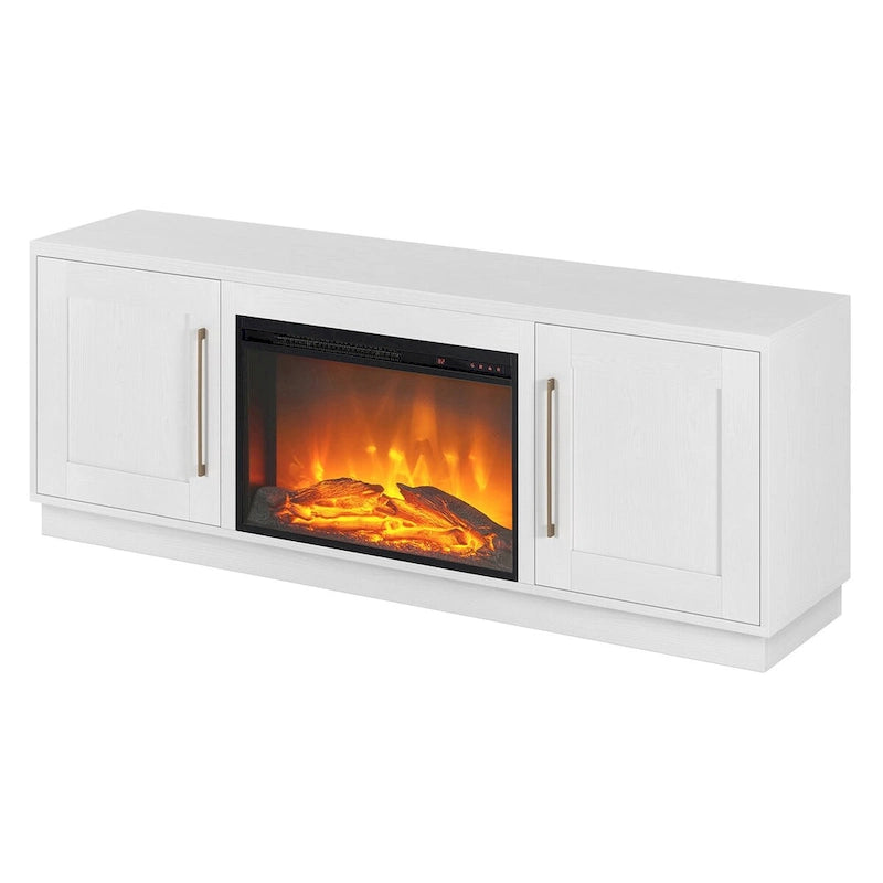 Tillman Rectangular TV Stand with Log Fireplace for TV's up to 75