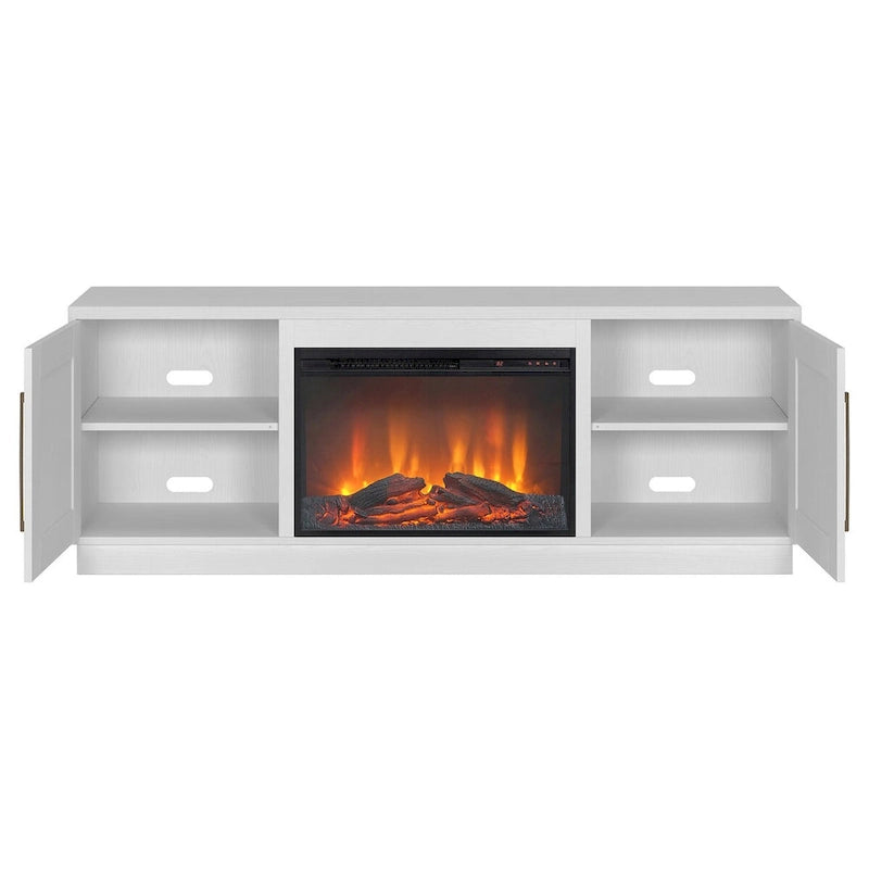 Tillman Rectangular TV Stand with Log Fireplace for TV's up to 75