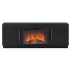 Tillman Rectangular TV Stand with Log Fireplace for TV's up to 75