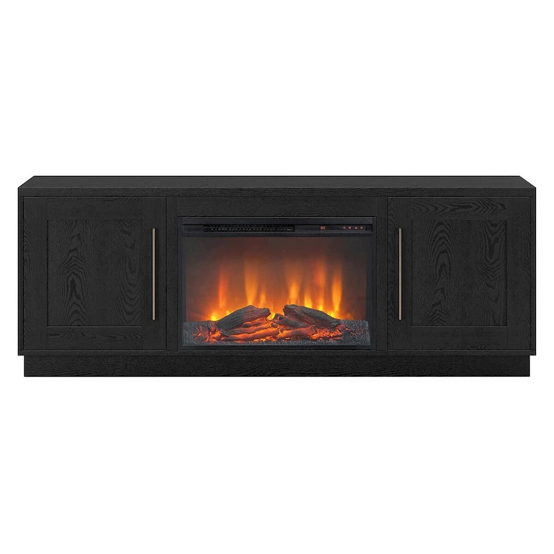 Tillman Rectangular TV Stand with Log Fireplace for TV's up to 75