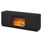 Tillman Rectangular TV Stand with Log Fireplace for TV's up to 75