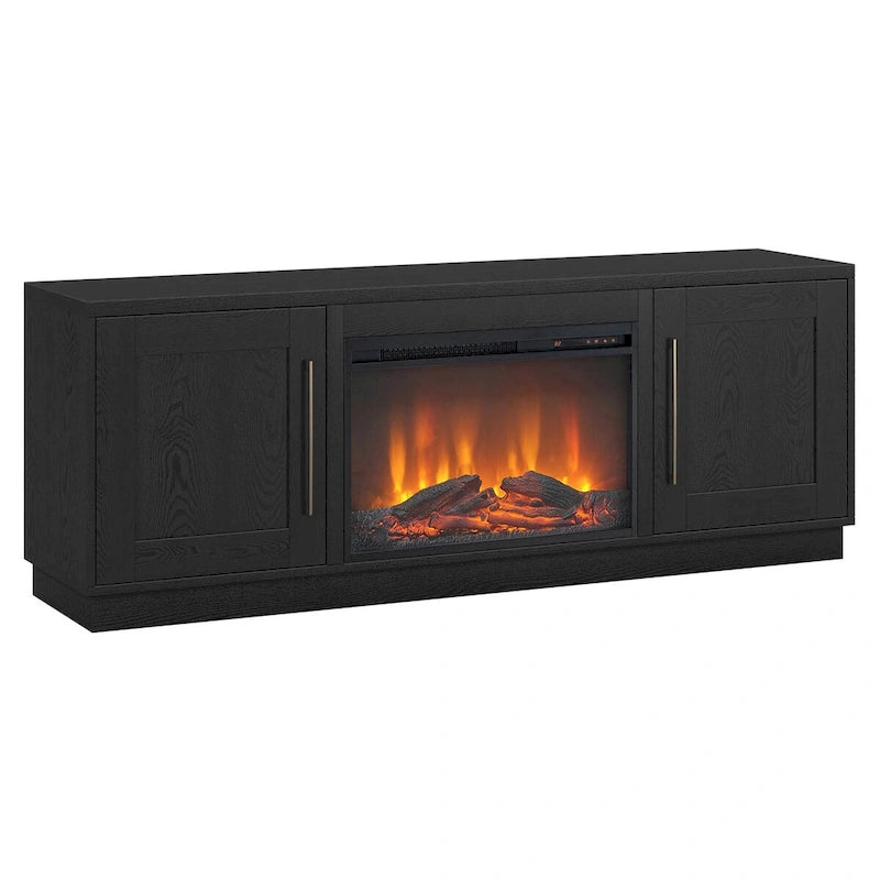 Tillman Rectangular TV Stand with Log Fireplace for TV's up to 75