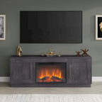 Tillman Rectangular TV Stand with Log Fireplace for TV's up to 75