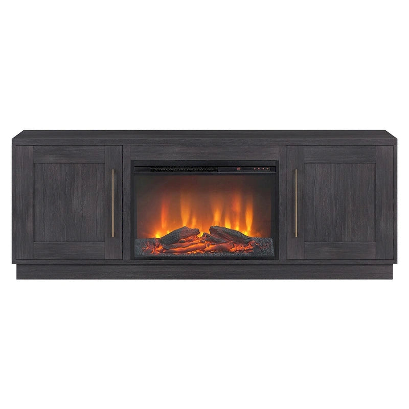 Tillman Rectangular TV Stand with Log Fireplace for TV's up to 75