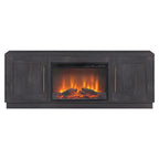 Tillman Rectangular TV Stand with Log Fireplace for TV's up to 75