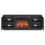 Tillman Rectangular TV Stand with Log Fireplace for TV's up to 75