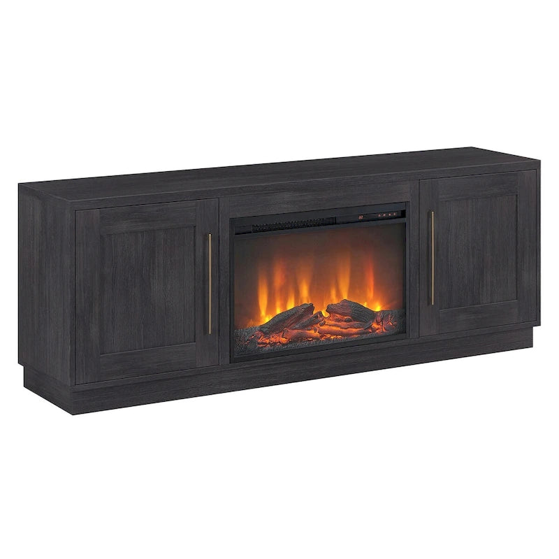Tillman Rectangular TV Stand with Log Fireplace for TV's up to 75