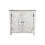 Booker Whitewash Hand Carved 2 Door Accent Cabinet