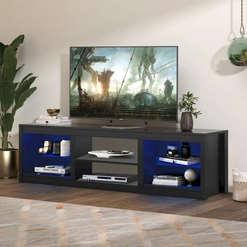 66  Modern RGB LED TV Stand Console Table for TV's up to 75 