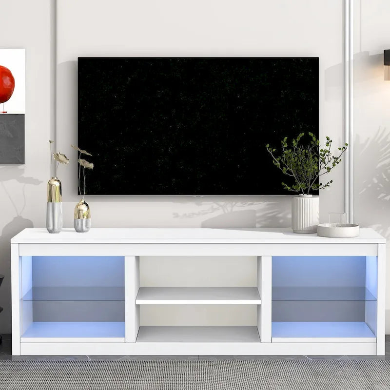 66  Modern RGB LED TV Stand Console Table for TV's up to 75