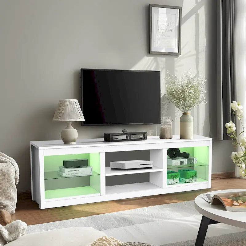 66  Modern RGB LED TV Stand Console Table for TV's up to 75