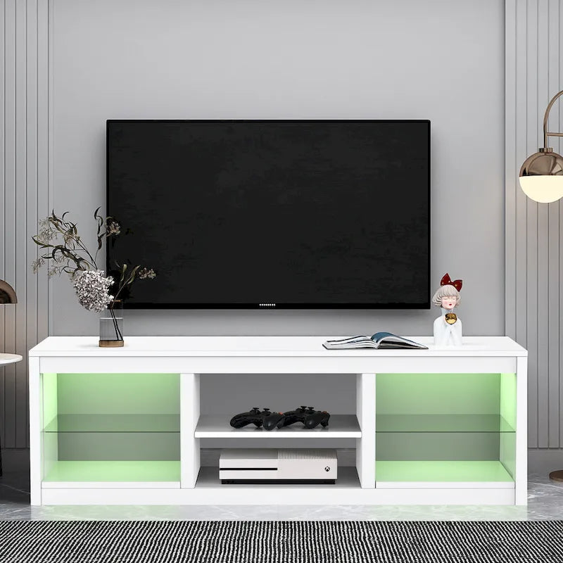 66  Modern RGB LED TV Stand Console Table for TV's up to 75