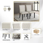 CraftPorch Glam 7-Piece Wooden Dining Chair