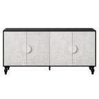 Carved Symmetrical Design Door Frame for TV Stand Table