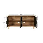 Carved Symmetrical Design Door Frame for TV Stand Table