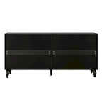 Carved Symmetrical Design Door Frame for TV Stand Table