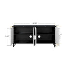 Carved Symmetrical Design Door Frame for TV Stand Table