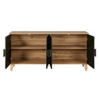 Carved Symmetrical Design Door Frame for TV Stand Table