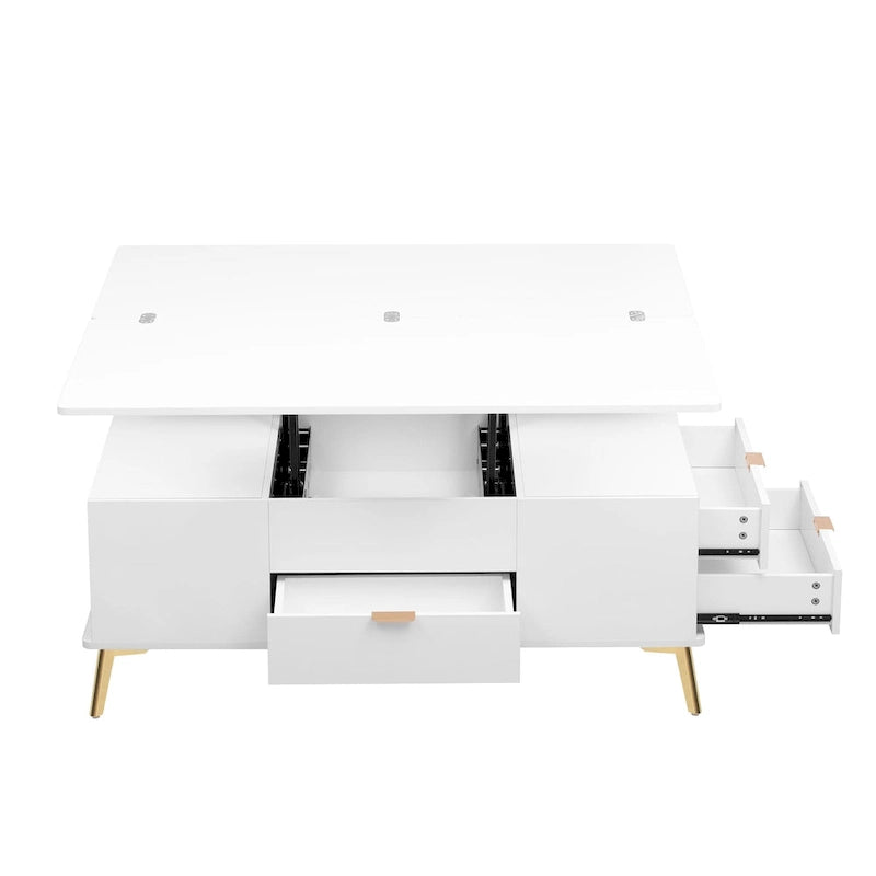 Lift Top Coffee Table Multi Functional Table with Drawers