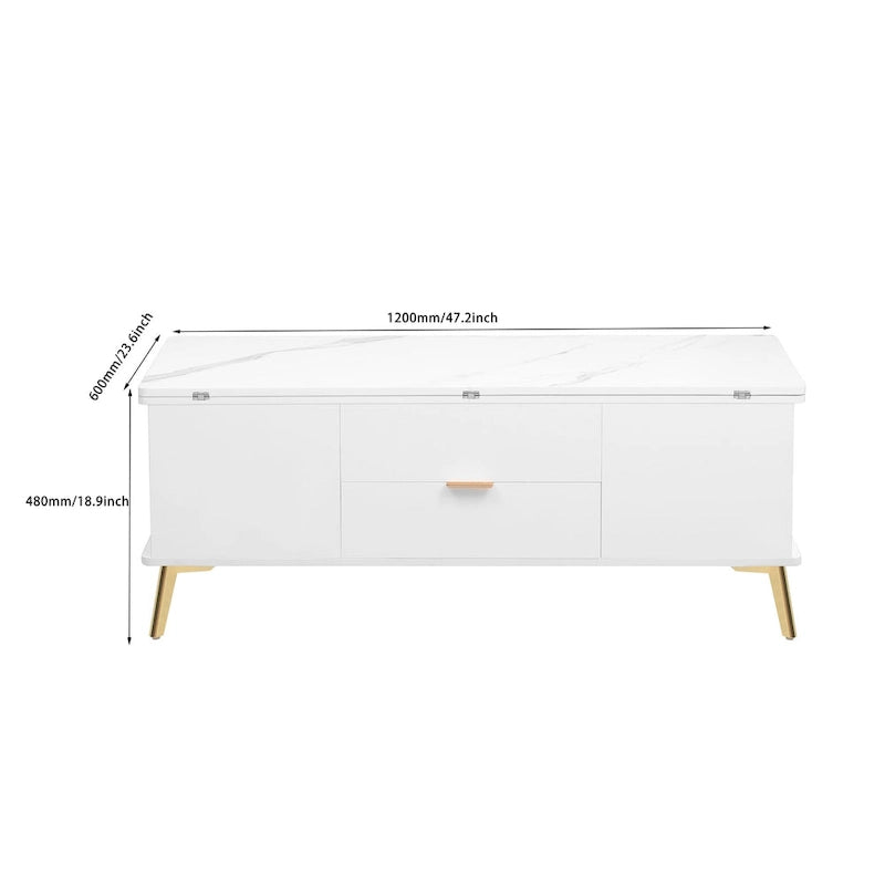 Lift Top Coffee Table Multi Functional Table with Drawers