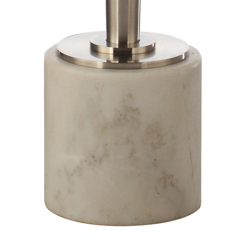 Contemporary Marble Pedestal Drink Table Round Accent Table