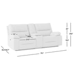 Malibu 79  2-Piece Leather Power Reclining Loveseat with Console and Cup Holders