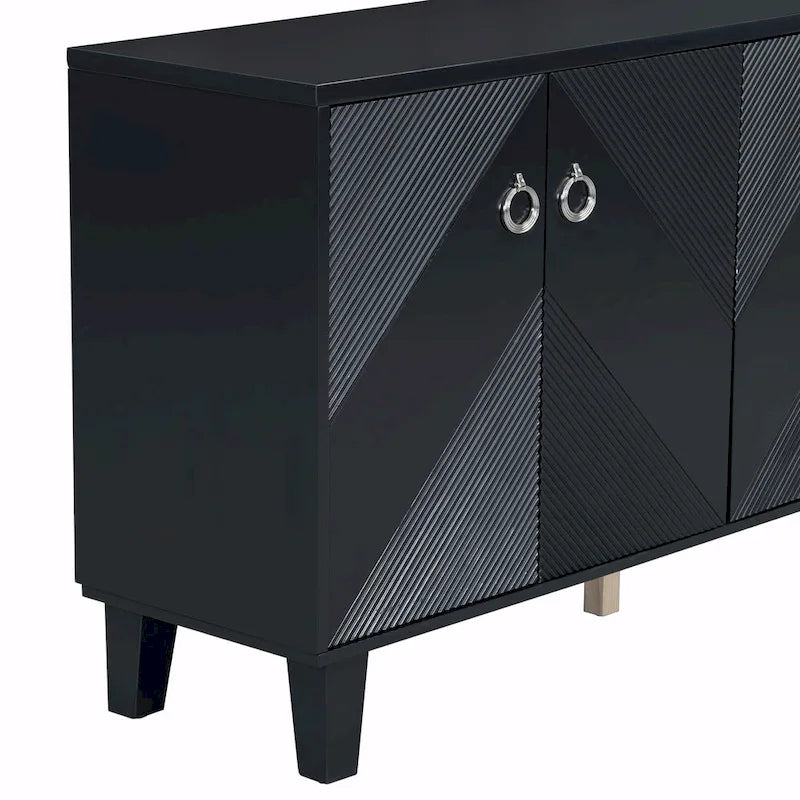 Light Luxury Cabinet with Geometric Patterns