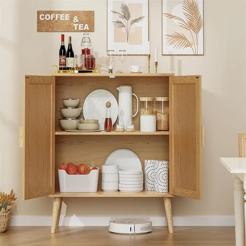 uffet Cabinet with Adjustable Shelf - 11.8D x 27.6W x 31.3H
