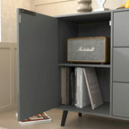Sideboard Buffet Cabinet with Storage,Wood Coffee Bar Cabinet,47.2 Cabinet with 3 Drawers & 2 Doors,Buffet Cabinet Cupboard
