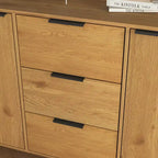 Sideboard Buffet Cabinet with Storage,Wood Coffee Bar Cabinet,47.2 Cabinet with 3 Drawers & 2 Doors,Buffet Cabinet Cupboard