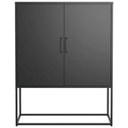 Steel Storage Cabinet with Adjustable Shelves,Free Standing Accent Cabinet with Magnetic Doors,Heavy Duty Buffet Sideboard