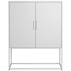 Steel Storage Cabinet with Adjustable Shelves,Free Standing Accent Cabinet with Magnetic Doors,Heavy Duty Buffet Sideboard