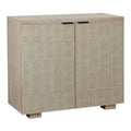 Adeline Cabinet - Two Shagreen Finished Doors - Light Cream Finish