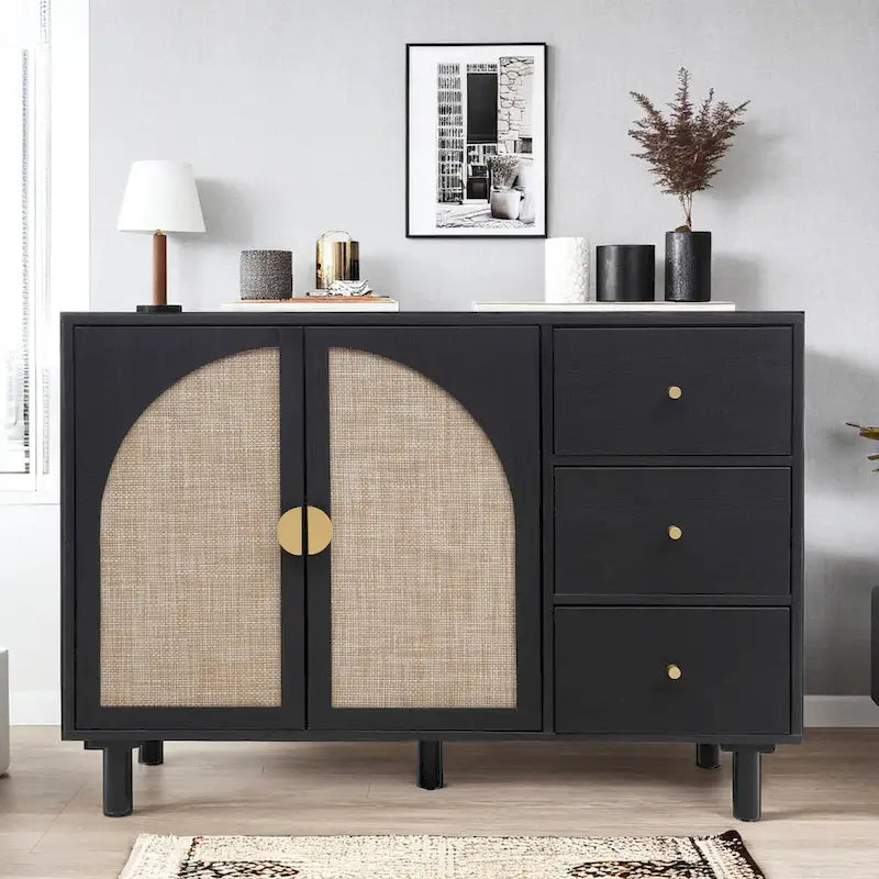 2 Door 3 Drawer Cabinet, Suitable for Bedroom, Living Room, Study