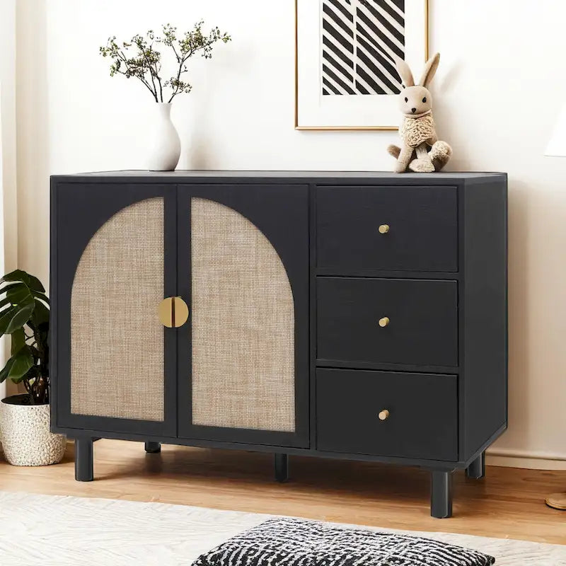 2 Door 3 Drawer Cabinet, Suitable for Bedroom, Living Room, Study