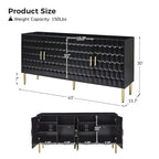 Kaletan 63 Wide Modern Sideboard with Adjustable Shelves by HULALA HOME