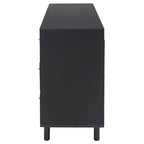 2 Doors Rattan Storage Cabinet with Adjustable Shelves and 3 Drawers