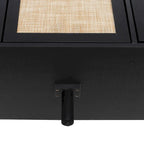2 Doors Rattan Storage Cabinet with Adjustable Shelves and 3 Drawers