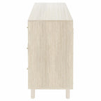 2 Doors Rattan Storage Cabinet with Adjustable Shelves and 3 Drawers