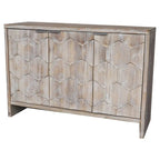 Accent Cabinet Farmhouse Style 3 Door Wooden Cabinet Sideboard Buffet