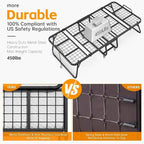 Roll away Space-Saving Sturdy Metal Frame Folding Guest Bed with 5  Thick Mattress
