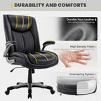 Large Heavy Duty High Back Executive Computer Office Desk Chair Flip-up Arms Wide Thick Seat for Home Office 400LBS