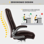 Large Heavy Duty High Back Executive Computer Office Desk Chair Flip-up Arms Wide Thick Seat for Home Office 400LBS