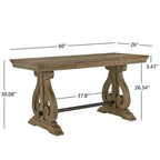Gannon Wire Brushed Wood Oak Finish 1-Drawer Writing Desk by iNSPIRE Q Artisan