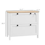 HOMCOM Lateral File Cabinet with 2 Drawers for Home Office, Filing Cabinet with Lock, Adjustable Hanging Bar for Letter, A4