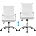 Yaheetech Modern Faux Leather Office Desk Chair with Metal Base - N/A