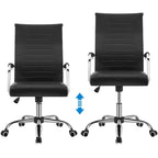 Yaheetech Modern Faux Leather Office Desk Chair with Metal Base - N/A