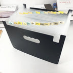 Shatex Expanding File Organizer High Capacity Plastic File Wallets Stand Bag Transparent