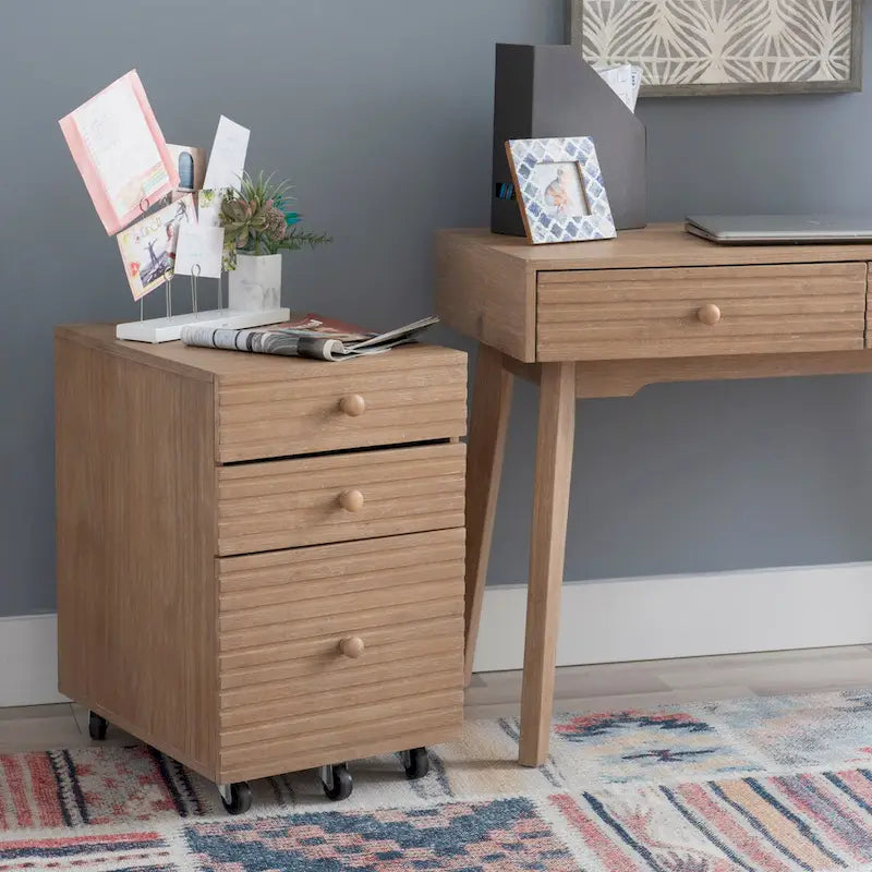 Whitney Wood 3 Drawer File Cabinet