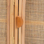Evania Bohemian Natural Rattan 3-Door Storage Cabinet